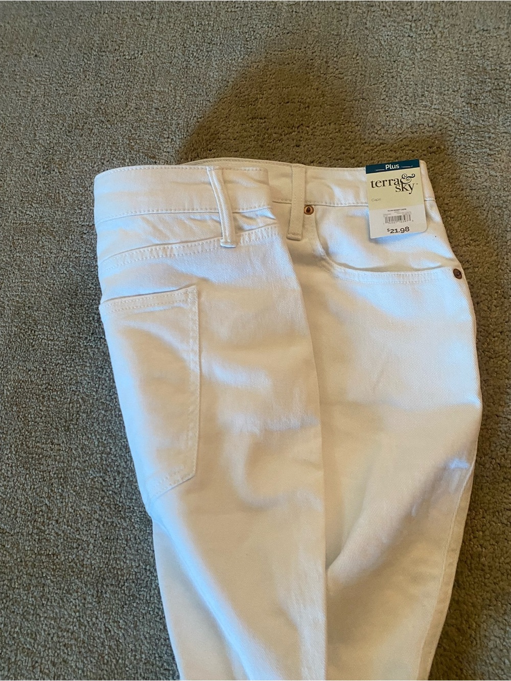 Terra & Sky White Capri Skinny Jeans